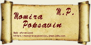 Momira Popsavin vizit kartica